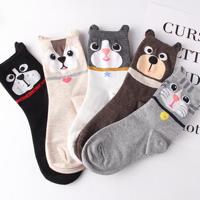 Lot De 5 Paires De Chaussettes En Coton Motif Chat Chien Mignon Pour Femme Fille Multicolore Achat Vente Chaussettes Cdiscount Lot De 5 Paires De Chaussettes En Coton Motif Chat Chien Mignon Pour Femme Fille Multicolore Achat Vente Chaussettes Cdiscount
