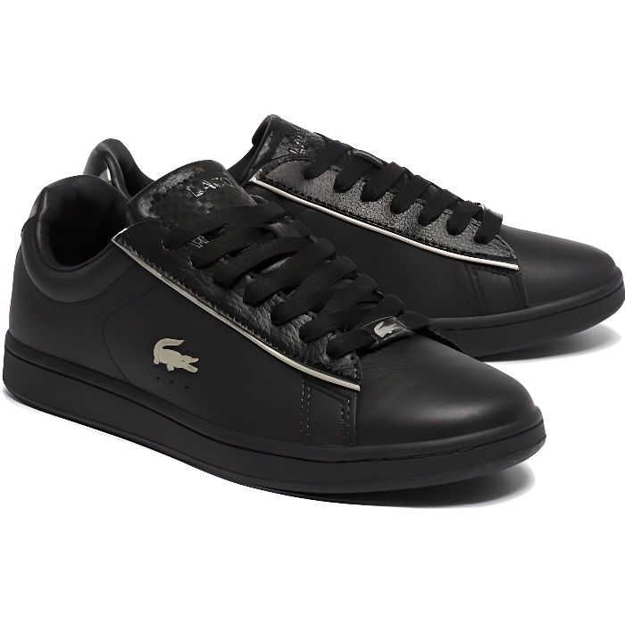 LACOSTE Basket Femme - uni, Noir - Cdiscount Chaussures