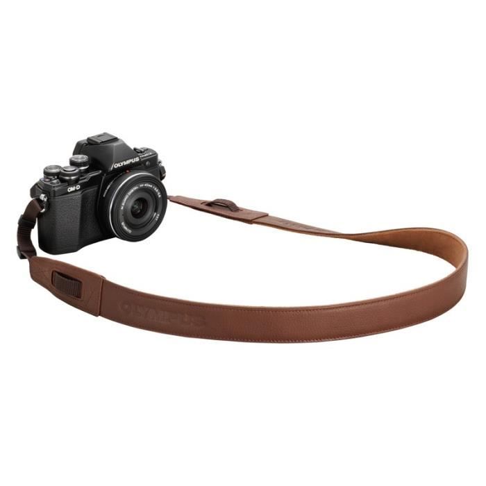 Olympus CSS-S110 LS Courroie poignet en cuir Noir