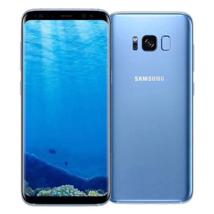 Vente T&eacute;l&eacute;phone portable Samsung Galaxy S8+ 64 go Bleu - Double sim - Reconditionné - Etat correct pas cher