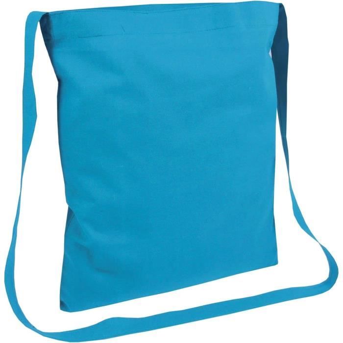 Sac Cabas Femme En Toile De Coton 280 G/m² – 50 X 35 X 16 Cm, Poignées Longues, Pour Courses Ou Shopping