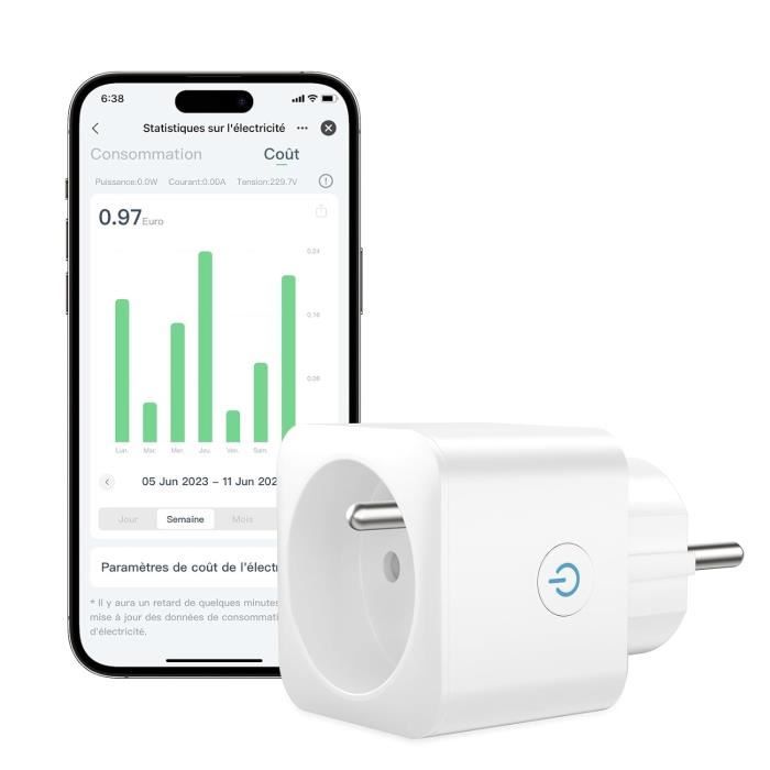 Prise Intelligente (Smart Plug) Amazon - Compatible Alexa - Contrôle Par Wi-Fi/Bluetooth - Neuf Sous Blister