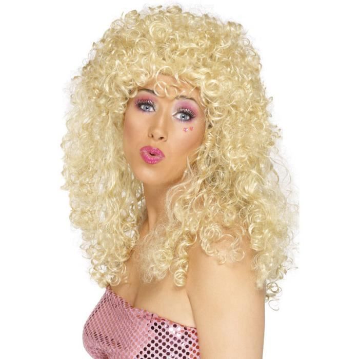 Perruque Années 70 Blonde Et Ondulée - Style Rétro Et Dégradé
