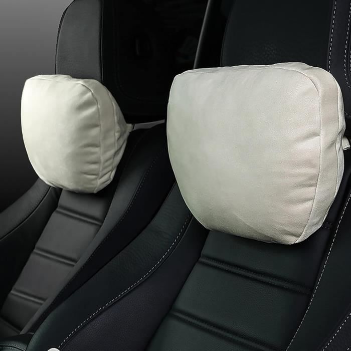 Todeco - Repose Tete Voiture, Oreiller Appui-Tu00eate 180u00b0 Ru00e9glable De Voiture, Set De Cale Tete Latu00e9ral Et Oreillers De Cou Pour Auto, Idu00e9al Pour Voyage Voiture Adultes Enfants, Barre Ru00e9glable, Noir
