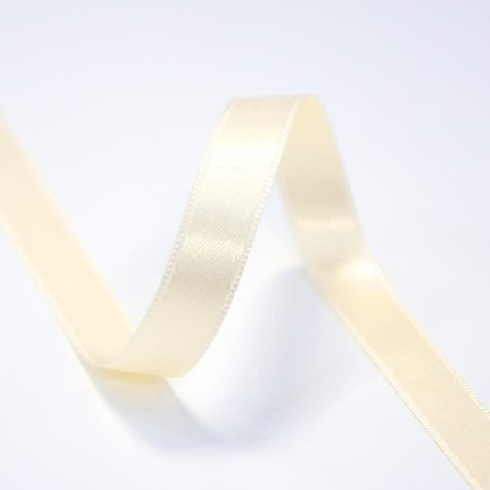 Ivoire Double Face Ruban Satin 3 mm 6 mm 10 mm 16 mm 25 mm 38 mm