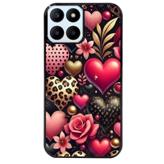 Coque noire Taperso pour Honor X6B avec motif anime girl facon samourai