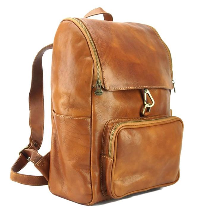 Tony Paul Sac à dos CONNOR Cuir marron clair Homme Cuir