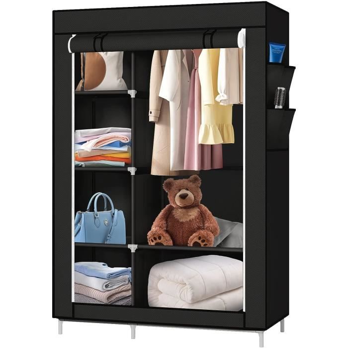 Armoire de Rangement Garde-Robe Pliable en Tissu Intissé