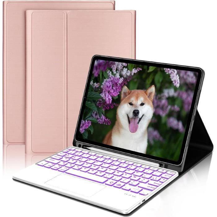 Étui Clavier Allemand Pour IPad Air 11 M2 2024/2022/2020 – Clavier Amovible, Porte-stylo, Protection Complète