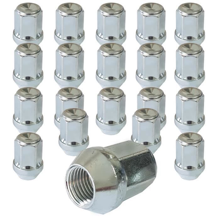 Cache-écrous De Roue 17 Mm - Lot De 20 + Outil, En Plastique Rouge, Universels Pour Protéger Les Boulons De Jante