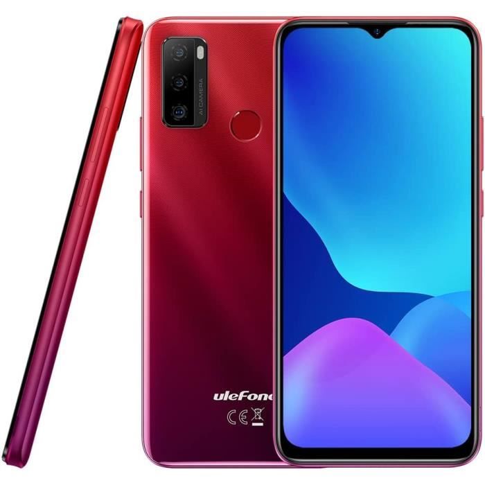 KJYF Custodia per Ulefone Note 10P (6.52), Trasparente Morbido TPU Custodie Protettivo, Ultra Sottile in Silicone Case Anti-Graffio Cover per Ulefone Note 10P - Rosa Rossa
