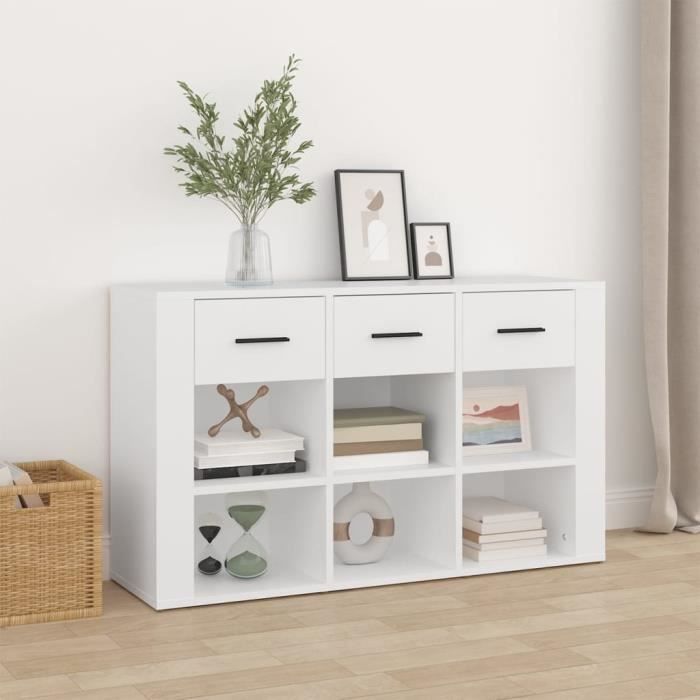 821004 vidaXL Buffet Blanc 100x30x595 cm Bois dingénierie