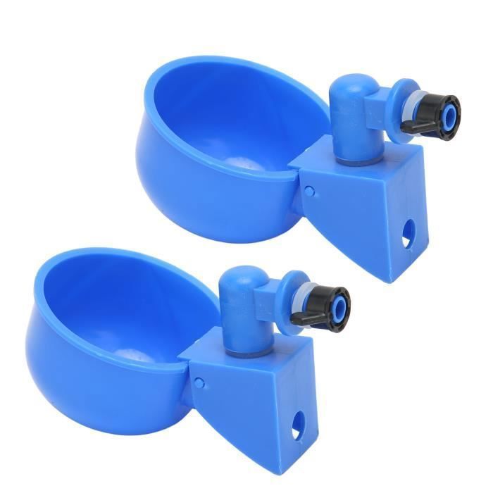 Comparer les prix de Vvikizy 2Pcs Automatique Poule Abreuvoir Anti Rouille Facile Installer Bleu Abreuvoir pour Elevage Volaille
