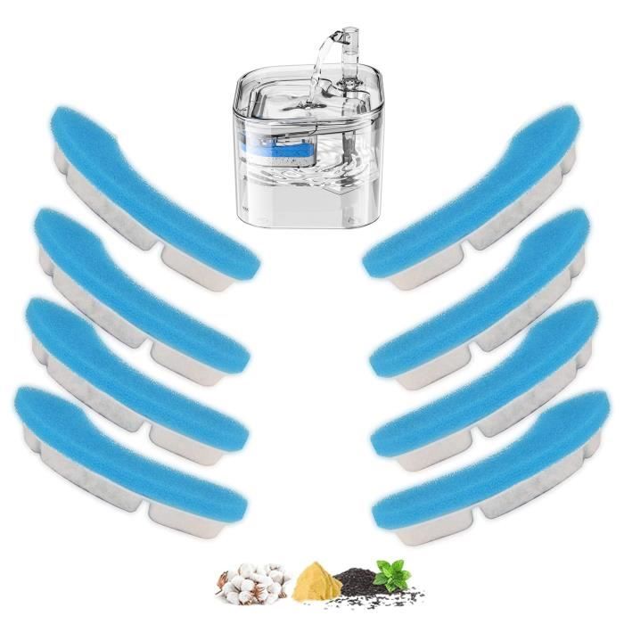 Meilleurs prix pour Filtres Remplacement 8 PCS pour XICHAO Fontaines à Eau pour Chats et Chiens Automatique Silencieuse 2,2 L