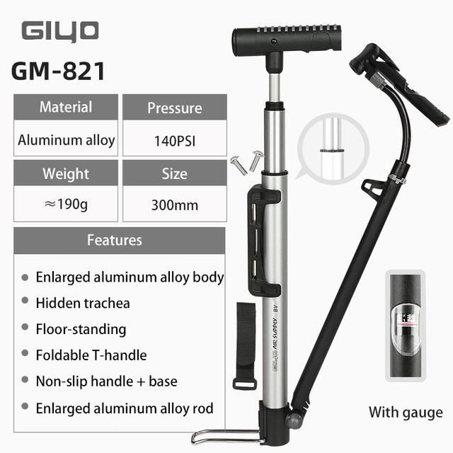 Mini Pompe à Vélo WEST BIKING - Valve Presta - Portable Avec Fixation