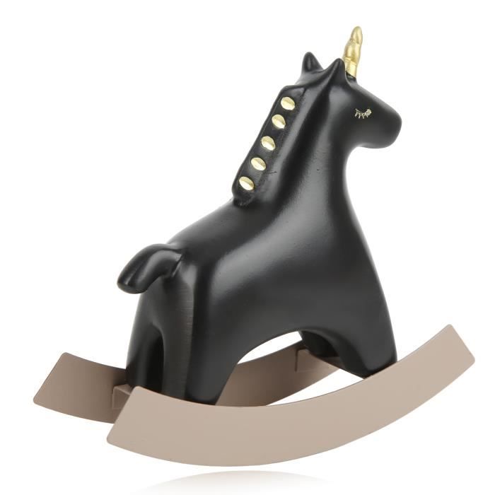Figurine De Cheval En Résine Rétro - Statue Miniature Cheval à Bascule, Décoration Bureau, étagère - ORFOFE