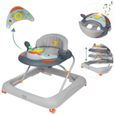 trotteur bébé - ib style® - LITTLE CABRIO trotteur bébé - Son & lumière - GRIS - Certifié EN 1273:2005-1