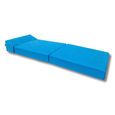 Matelas de jeunesse lit fauteuil futon pliable pliant - NATALIA SPZOO - bleu - Mousse - Ferme - 1 place-1