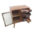 Meuble avec tiroirs en bois marron - Signes Grimalt - Mobilier industriel - Buffet rustique-1