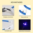 2Pc Collier Chien Lumineux Rechargeable et Etanche, LED Clignotant Collier de Sécurité Ceinture Réglable-1