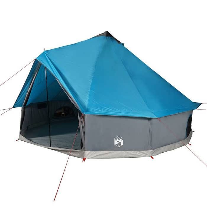 Tente Familiale Tipi VidaXL - Gris Et Orange - 12 Personnes - Imperméable
