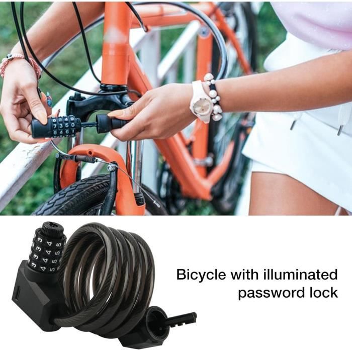 Câble Vélo Antivol à Combinaison 4 Chiffres - Protection Extérieure Portable Pour Équipement