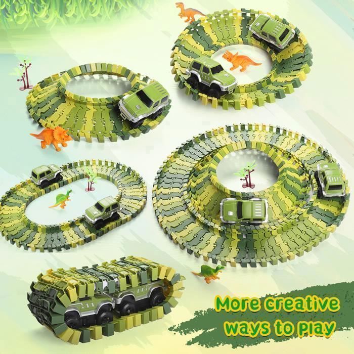 Circuit De Voiture Dinosaure 153 Pièces - Jeu Créatif Et éducatif Pour Enfants De 3 à 6 Ans !