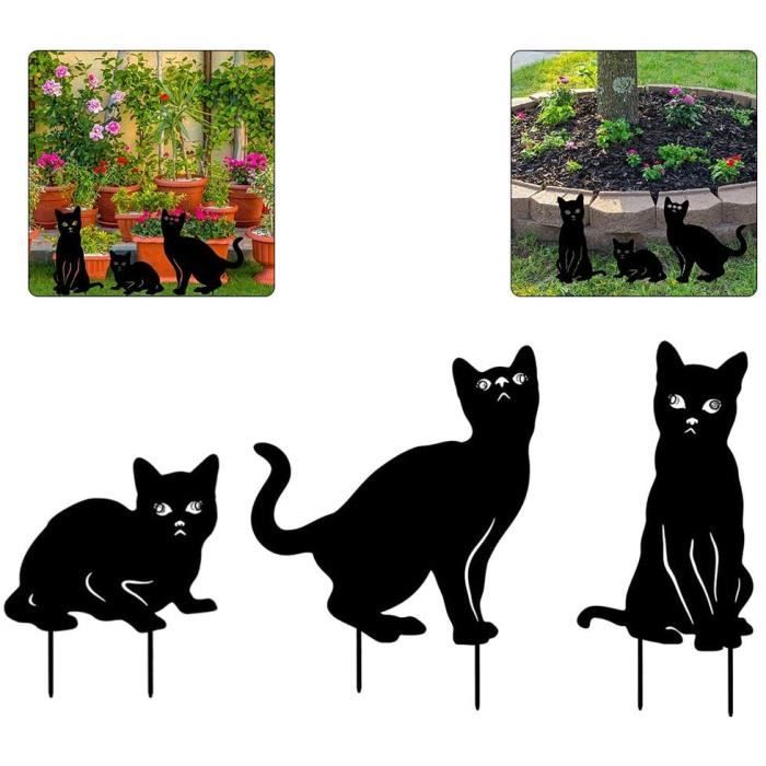 Silhouettes Chats - déco de jardin en métal - lot de 2, vente au meilleur  prix