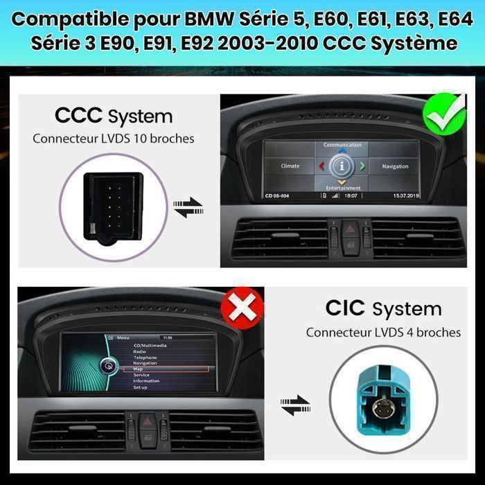 Autoradio Linux Per BMW Serie 3/5 - CarPlay E Android Auto Wireless Senza Perdere Funzioni Originali
