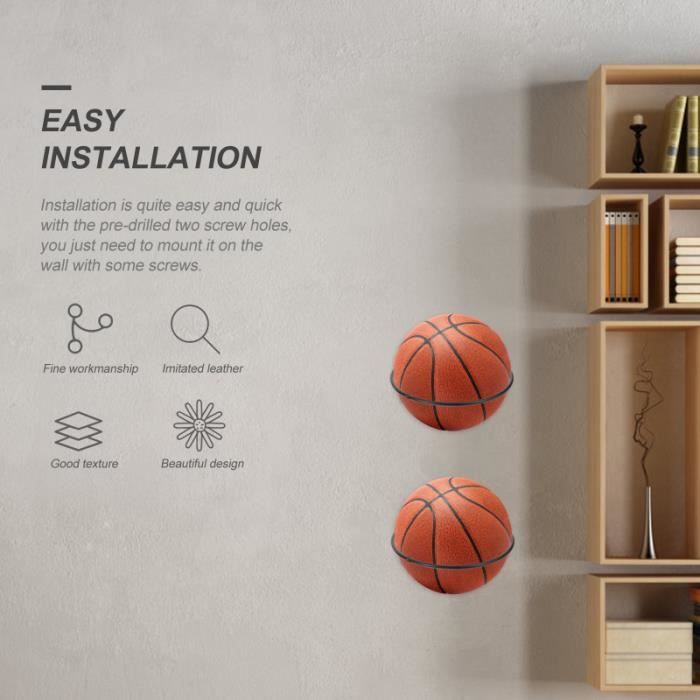 Supports à ballons muraux Fer Basketball Storage Display Holder