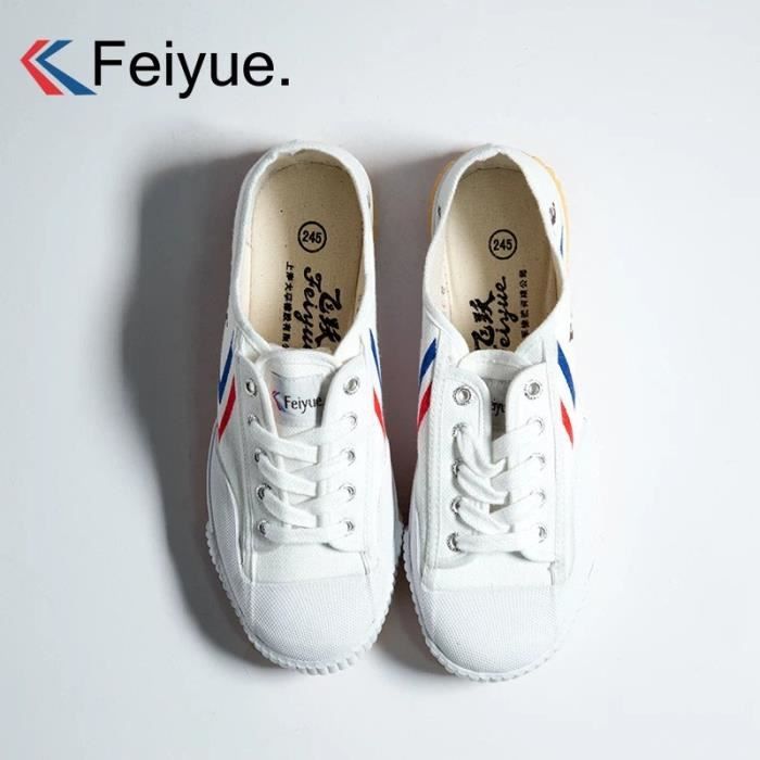 Basket Feiyue.Classique Retro Blanc Mixte Resistant a l usure Blanc Cdiscount Chaussures