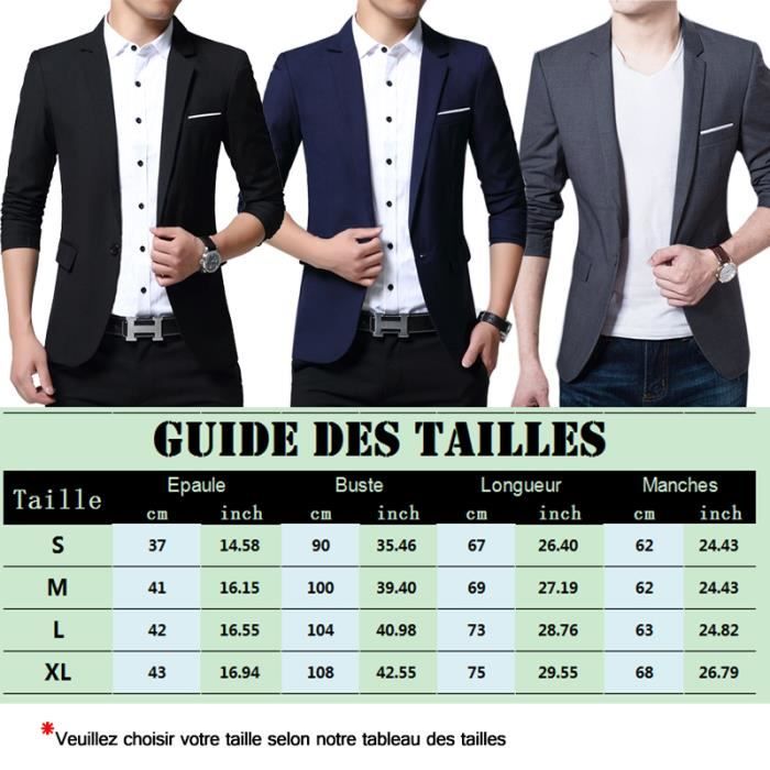Taille shop blazer homme