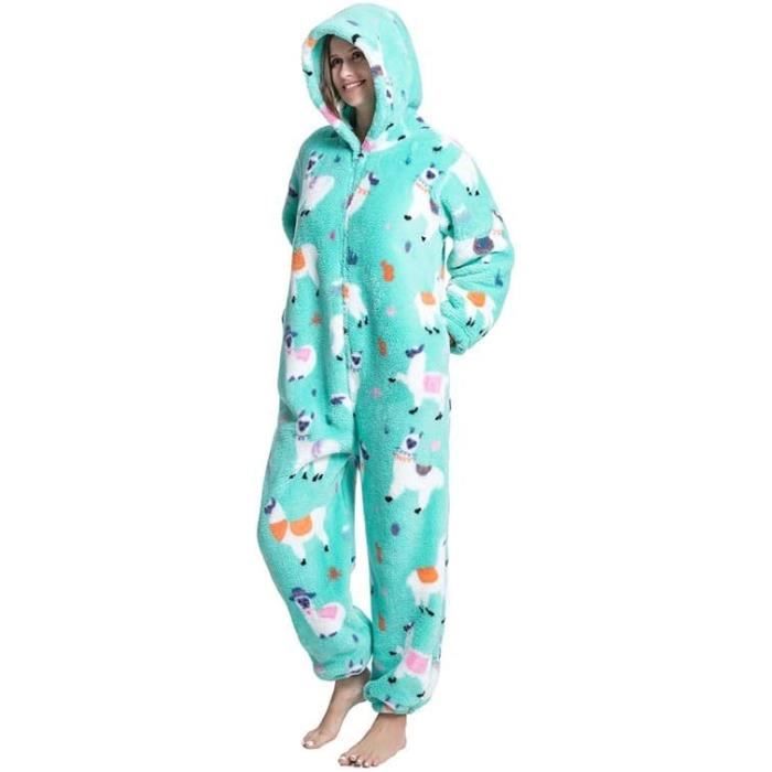 Cexiakong Combinaison D'hiver Chaude Pour Homme - Pyjama En Polaire Teddy - Une Pièce - Confortable - Douce - Couleur Unie - Avec Capuche - Survêtement Confortable, Noir , S