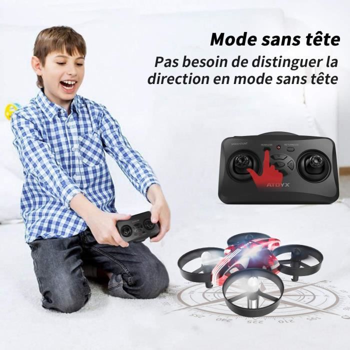 Drone Avec Caméra 1080P HD Pour Enfants & Débutants - FPV WiFi, Maintien D'altitude, Retournements 360°, 2 Batteries - 4