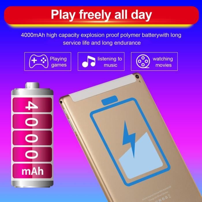 10.1 pouces tablette PC 4G + 64G Android 8.1 suuport1