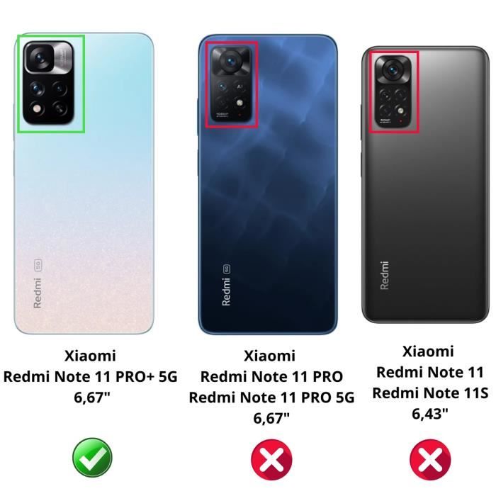 PHONILLICO Vetro Temperato Per Fotocamera Xiaomi Redmi Note 11 Pro / 11 Pro 5G – 2 Pezzi Trasparenti, Antigraffio, Facile Applicazione