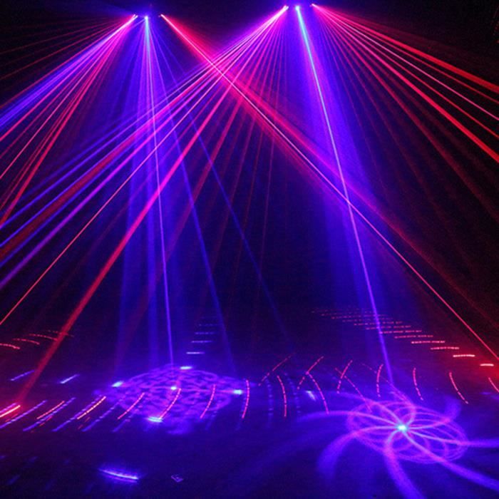 1 pcs RGB Laser Light DMX Scan Laser Stage Light RGB Full Color Six Eye Beam Laser Club DJ Disco Laser Projector Light