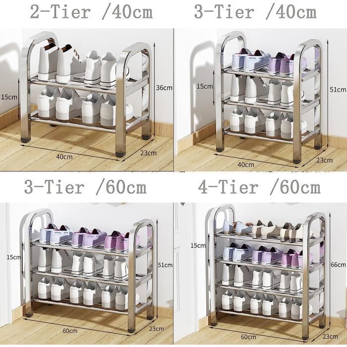 Shoe Rack For Entryway Storage Organizer, Metal Freestanding Closet ...