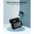 AUKEY Écouteur Bluetooth 5.0 sans Fil Sport IPX7 Etanche avec Mic TWS Etui de Charge Noir EP-T28-2