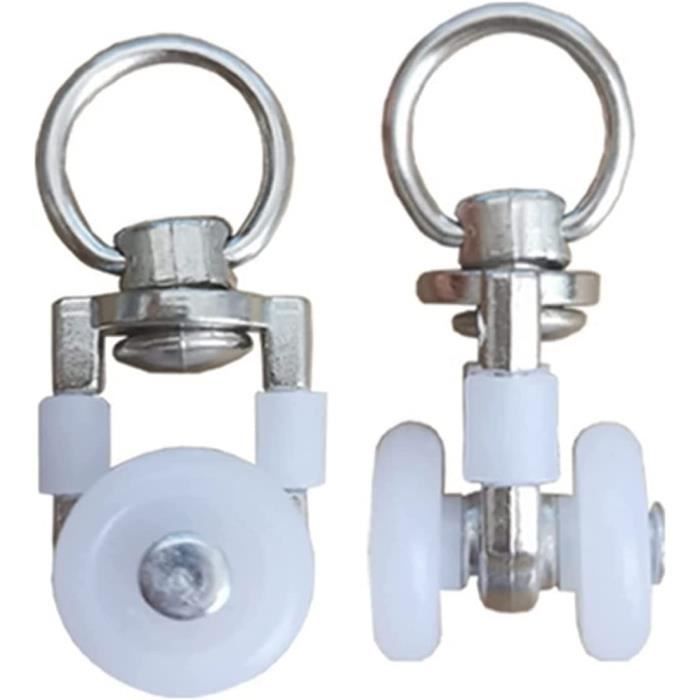 Rouleaux Rail Rideau 20 Pièces - Métal/Plastique - 40mm - Pour Tringle à Rideaux