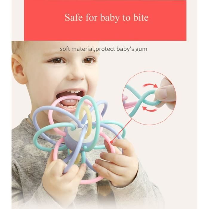 Chuya Jouets de dentition pour bébé, jouet à mâcher en silicone souple sans  BPA pour bébés de 3 à 12 mois, jouets de dentition pour nourrissons  tout-petits, coffret cadeau pour bébé, ensemble