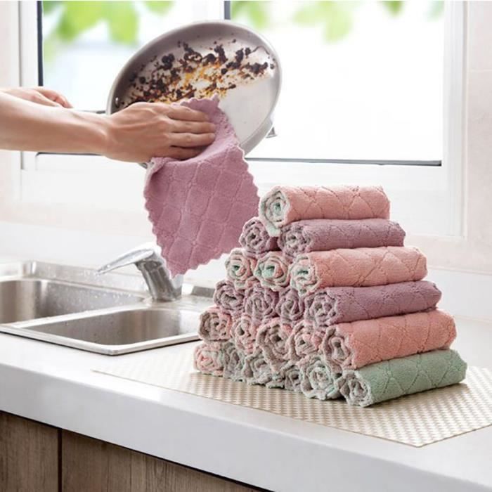 4 pièces chiffon de nettoyage de cuisine serviettes de nettoyage