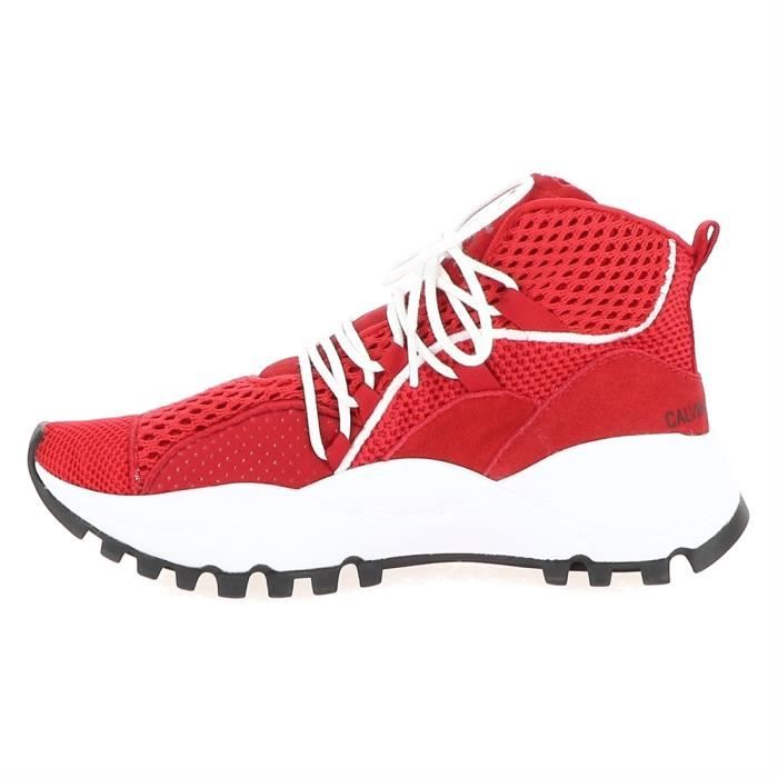 Bottines Calvin Klein Jeans Tracee Femme Rouge Talon 5cm