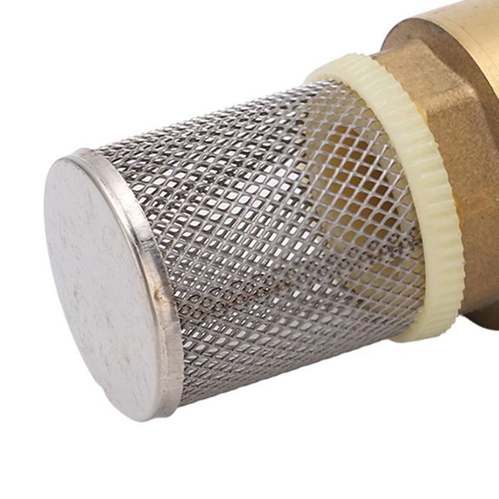Clapet Anti-retour Avec Crépine AROMUJOY - 1 Pouce, Laiton Et Inox, Pour Pompe à Eau, Arrosage