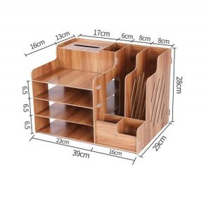 Organisateur De Tiroir En Bois Multicouche 3 Couches - Boîte De Rangement Vintage Pour Bureau, Bureau Et Bijoux