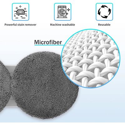 Lot De 12 Tampons De Rechange Pour Robot Nettoyeur De Vitres - Microfibre - Diamètre 14 Cm - Universel, Réutilisable