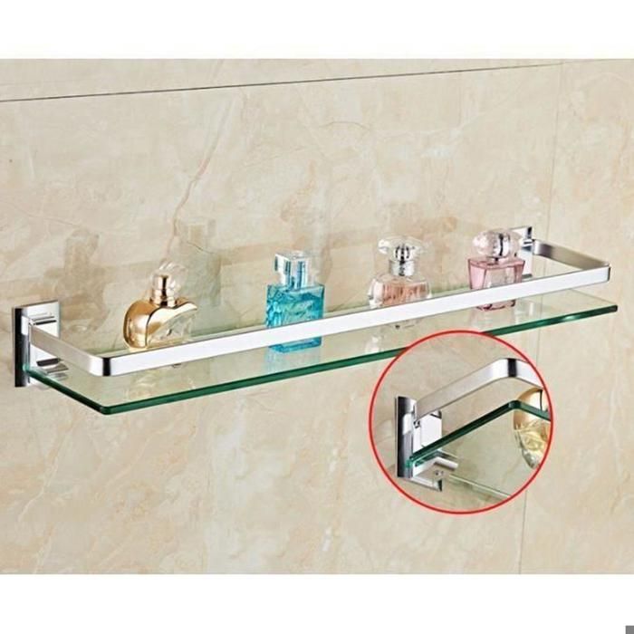 Etagère face salle de bain inox
