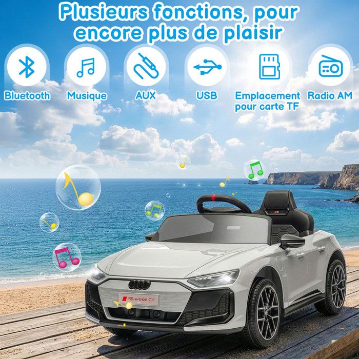 Voiture Électrique 12v Pour Enfants 3+ Ans, 2 Places, Télécommande 2.4g