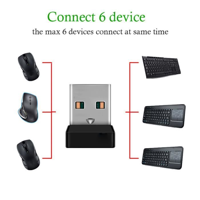Récepteur sans fil USB Logitech Unifying Dongle pour clavier Logitech Mice  - Connectez jusqu'à 6 appareils dans un rayon de 10 m - Cdiscount  Informatique