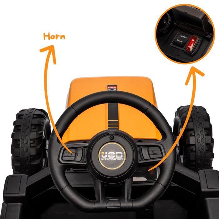 Excavatrice Electrique Pour Enfants, Tractopelle à Batterie 12V Pour Enfants Avec Pelle Parfait Pour Enfants De 3 A 8 Ansrouge 87207174